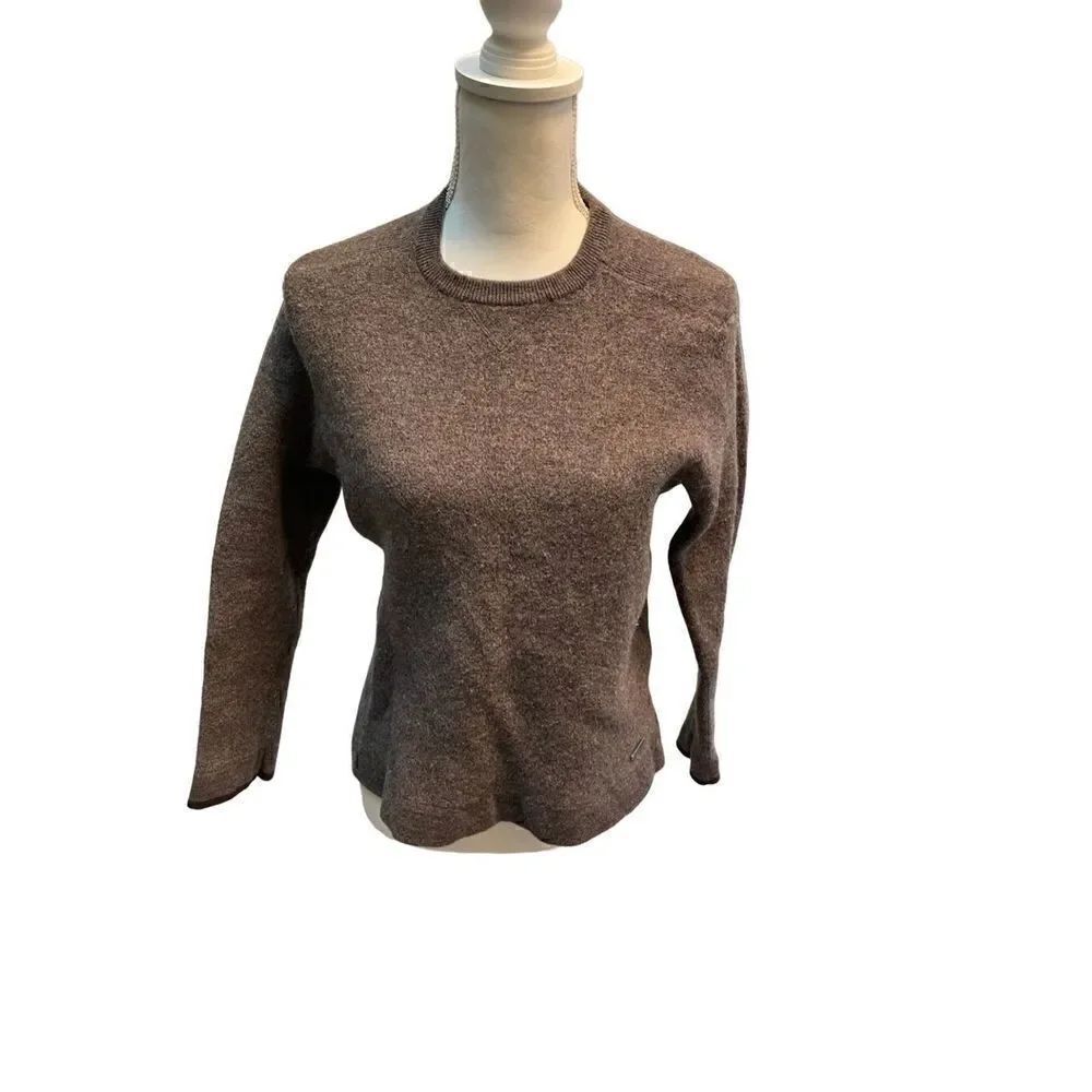 SmartWool Sweater Mens XL Pullover Granite Creek Crew Taupe Heather *FLAWED*